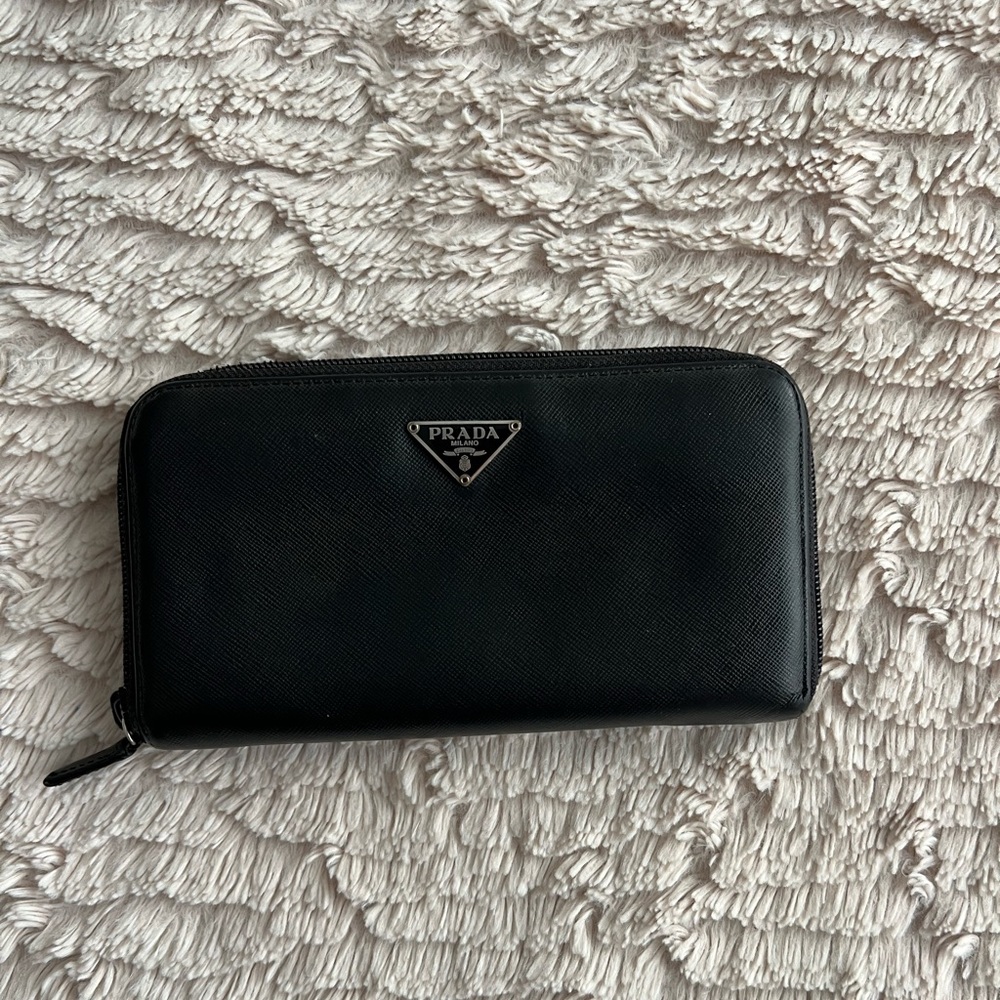 Prada Black Zip Wallet